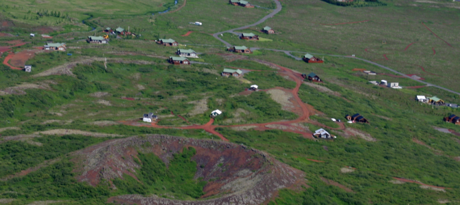 Ekki er Kerhraunið síður fallegt úr flugvél