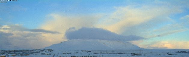 Kerhraunið í bláma dagsins þann 16. nóvember 2016