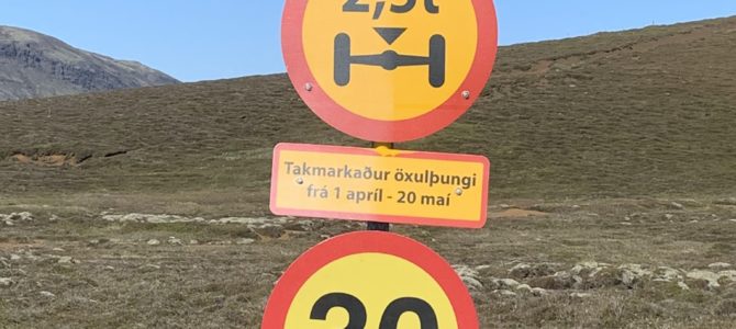 Þungatakmarkanir taka gildi 1. apríl og gilda til 20. maí 2020
